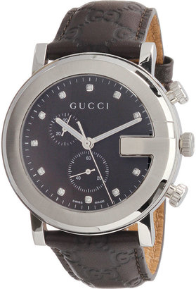 Gucci Men's G-Chrono Leather Strap Chronograph Watch
