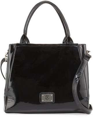 Christian Lacroix Louise Patent Frame Satchel Bag, Black