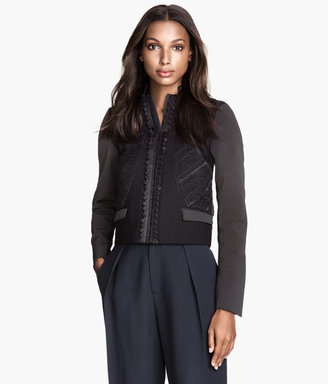 H&M Decorated Jacket - Black - Ladies