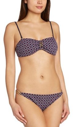 Tommy Hilfiger Women's Chain Bandeau Set Plain Bikini