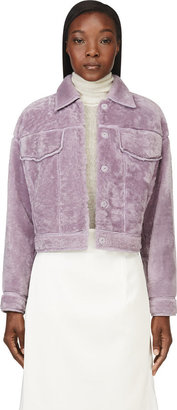 3.1 Phillip Lim Lilac Shearling Denim-Style Jacket