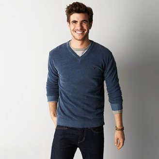 American Eagle Pigment Dyed Wool V-Neck Sweater