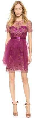 Notte by Marchesa 3135 Notte by Marchesa Tulle & Lace Cocktail Dress