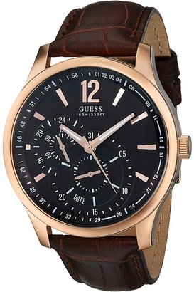GUESS U10627G1 Dress Dial Leather Strap Watch