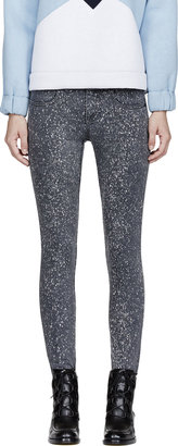 Stella McCartney Grey Ankle Grazer Splatter Print Skinny Jeans