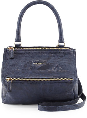 Givenchy Pandora Small Shoulder Leather Shoulder Bag, Blue