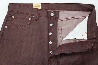 Levi's Nwt Levis 501-1577 Wine 38 X 30 Shrink To Fit Jeans Original Straight Leg