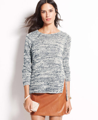 Ann Taylor Marled Stitched Sweater