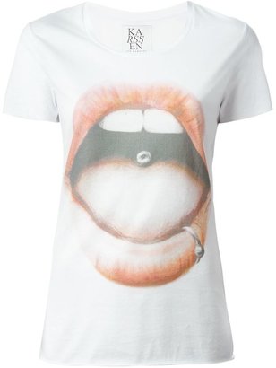 Zoe Karssen mouth print T-shirt