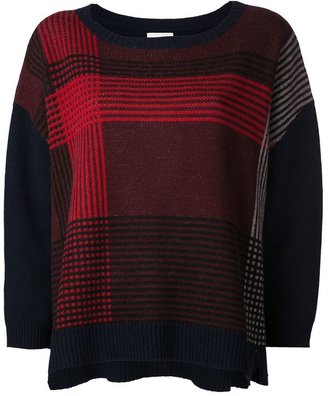 Band Of Outsiders plaid intarsia pullover sweater