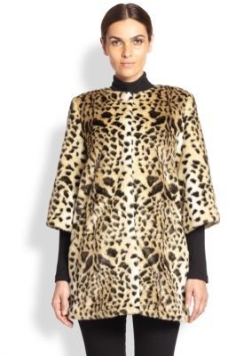 Saks Fifth Avenue Donna Salyers for Faux Fur Leopard-Print Jacket