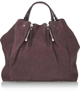 Burberry Shoes & Accessories Suede and textured-leather tote