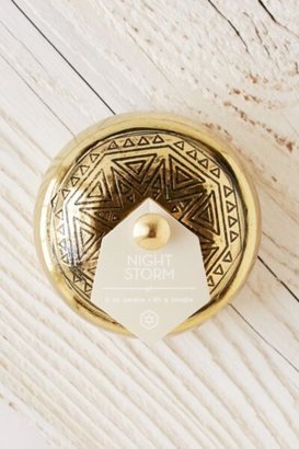 Urban Outfitters Boho Embossed Tin Candle