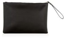 New Look Black Sparkle Laser Cut Out Zip Top Clutch