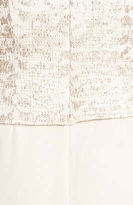 Alex Evenings Sequined Lace & Georgette Long Dress with Jacket (Plus Size)