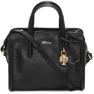 Alexander McQueen 'Mini Padlock' Calfskin Leather Duffel Bag