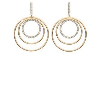 Kiki McDonough Diamond & gold triple-hoop earrings