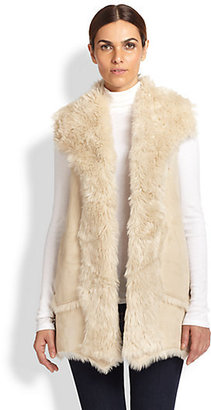 Saks Fifth Avenue Donna Salyers for Faux Shearling Vest