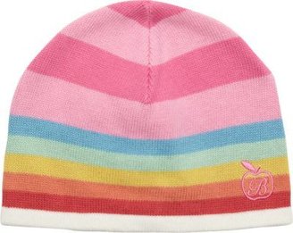 Bonnie Baby Striped Hat with Rainbow Trim