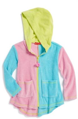 Kate Mack Hooded Terry Cover-Up (Toddler Girls)