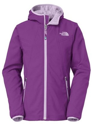 The North Face 'Mossbud' Water Resistant Soft Shell Hoodie (Little Girls)