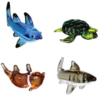 Looking Glass 4-pk. Shark, Sea Turtle & Otter Mini Figurines