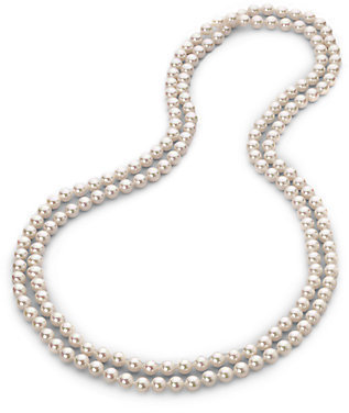 Majorica 8MM White Pearl Endless Strand Necklace/60"
