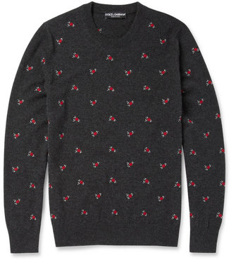 Dolce & Gabbana Embroidered Cashmere Sweater