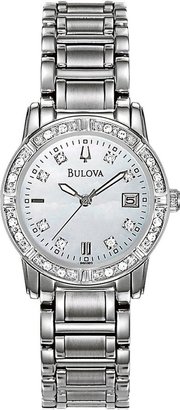 Bulova Highbridge Diamond Dial and Bezel Ladies Watch