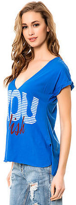 Local Celebrity The You Wish Logan V Neck Top in Royal