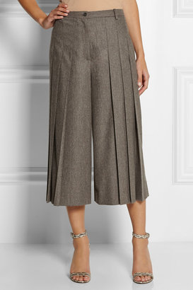 Michael Kors Pleated stretch-wool culottes