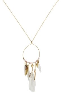 ASOS Pretty Feathers Pendant Necklace