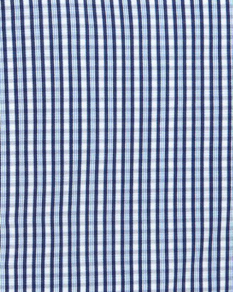 Kiton Saturated Check Dress Shirt, Blue