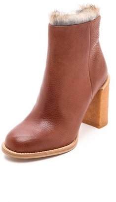 See by Chloe Keyra Short Booties with Fur Lining
