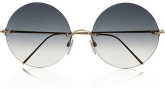 Victoria Beckham Round-frame metal sunglasses