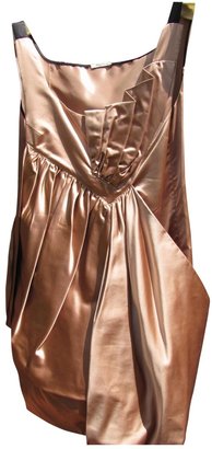 Miu Miu Gold Silk Dress