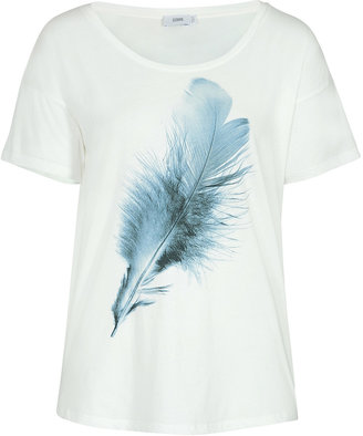Closed Cotton Feather Print T-Shirt