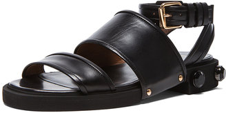 Givenchy Viktor Leather Sandals in Black