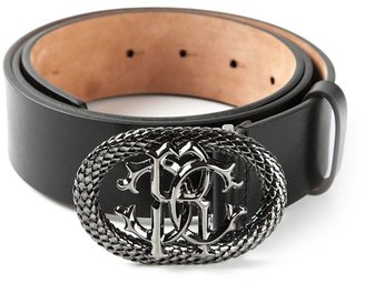 Roberto Cavalli logo buckle belt