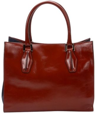 Tod's red leather 'D-Cube' shopper tote