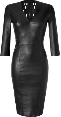 Jitrois Black Stretch Leather Dress