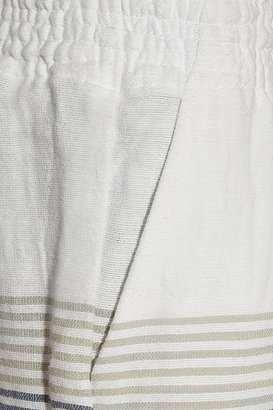 Lemlem Bezez striped cotton-blend gauze shorts
