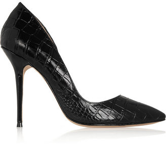 Lucy Choi London Soho croc-effect leather and Perspex pumps