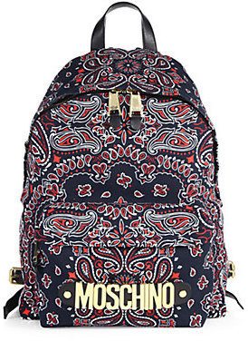 Moschino Bandana Canvas Backpack