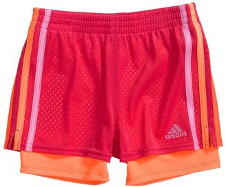 adidas pop mesh shorts - girls 4-6x