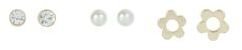 New Look 3 Pack Gold Daisy Pearl and Embellished Stud Earrings