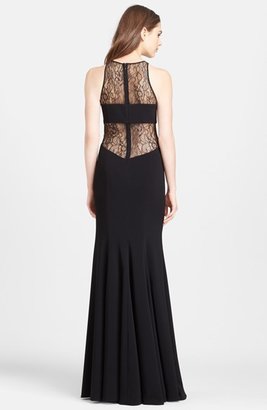 Jay Godfrey 'Rutherford' Lace & Stretch Crepe Gown