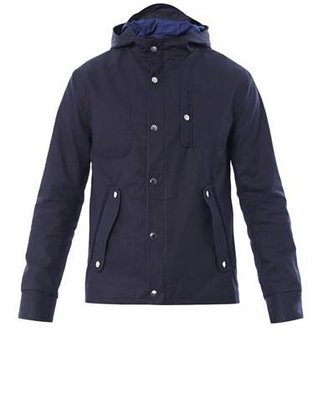 Oliver Spencer Waxed cotton hooded jacket