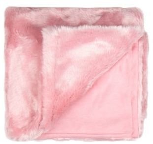 Star by Julien Macdonald Designer kid's pink faux fur throw