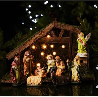 Nativity Scene Christmas Decoration With LED Lights